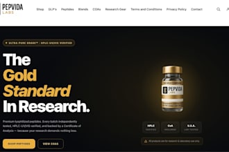 build fda compliant peptide website research peptides, cbd, peptide woocommerce