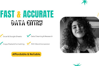 do data entry, web research and typing in english and arabic