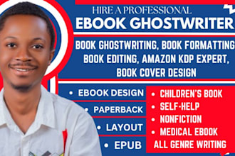 be your ghost book writer, book writer, kdp formatting, non fiction ghostwriter