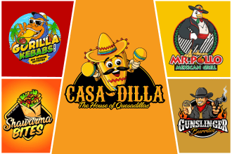 design food, cafe, bbq,bakery and restaurant logo