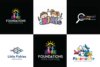 minimal education ,school , high school ,preschool and university logo