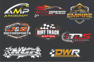 do car, racing and automobile transport logo
