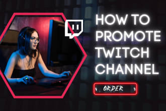 do organic twitch channel promotion to gain active live viewers
