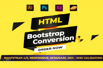convert figma to html ,xd to htm  and PSD to html responsive design