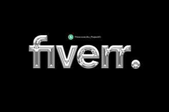 replicate your logo design with chrome silver or gold effect