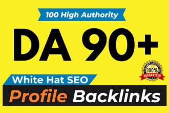100 SEO profile backlinks with high da authority manual link building