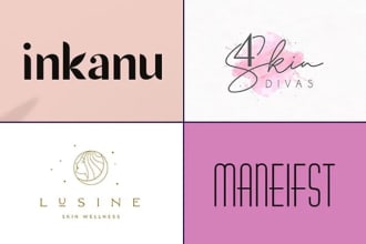 create natural beauty skincare spa logo