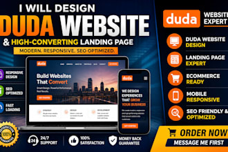 design professional duda website and landing page