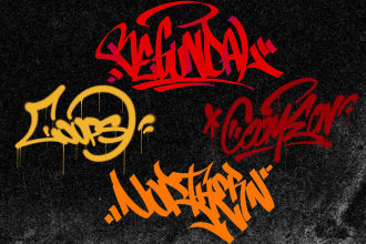 create graffiti tagging with spray paint texture for you