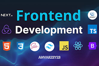 be your frontend developer react, vue, tailwind, sass, etc