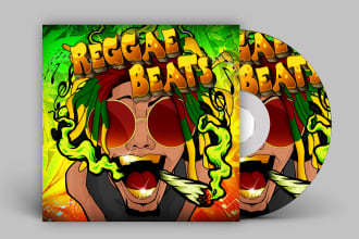 design dope cartoon album cover, mixtape or single cover art