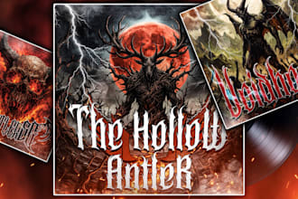 design metal band album cover and t shirt artwork