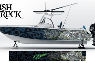 create high level boat wrap design in 24 hours