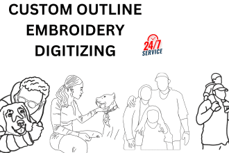 convert your real picture in to embroidery outline
