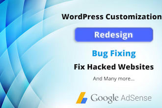 redesign and customize your wordpress website