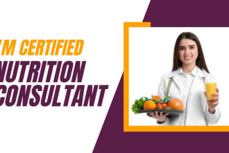be your nutrition consultant and create customized meal plan