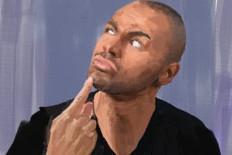 draw a digital oil painting for you