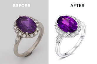 premium jewelry product retouching with ps, ai, top quality