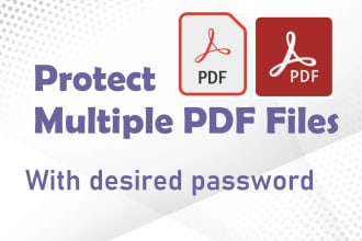 protect multiple PDF files with different password