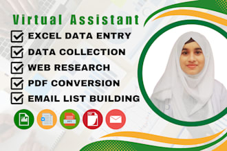 do data entry, data scraping, pdf to excel, email leads