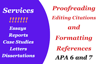 in 24hrs proofread,edit and format your report in apa 7th