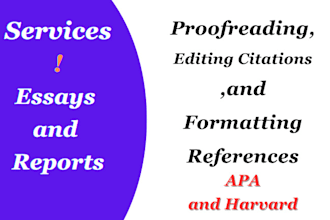professionally proofread and format your essays and reports in apa and harvard