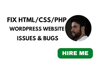 fix php, html, css, jquery, and wordpress bugs, optimize website performance