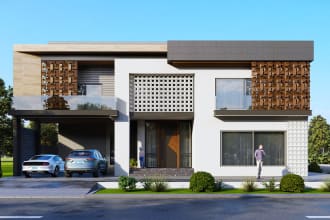 create realistic house exterior interior design 3d rendering