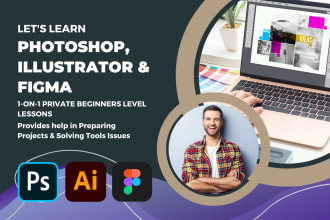 teach you the basics of photoshop, illustrator, figma, and more