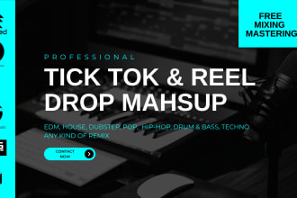 produce tiktok and reel drop mashup for your video