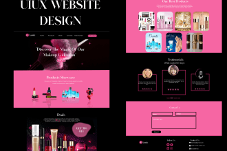 design website template website landing page and UI UX design in figma