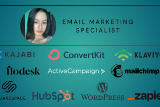 set up activecampaign mailchimp klaviyo convertkit email automation and campaign