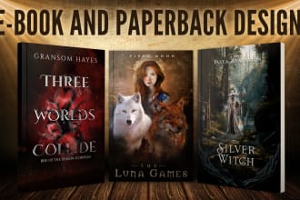 do book cover, design, paperback cover or ebook cover design