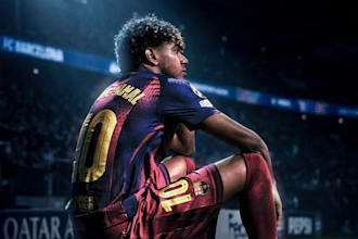 design soccer or football poster or matchday poster for social media