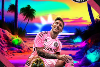design soccer or football poster or matchday poster for social media