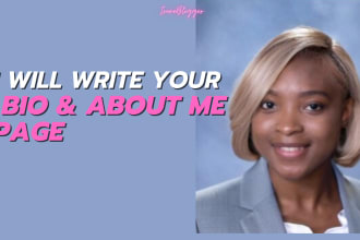 write your bio, brand story, and about me page