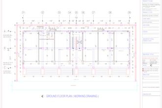 draw your architectural floor plan in auto cad 2d