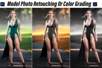 model photo retouching  color grading in photoshop