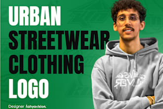 do urban streetwear logo design for your clothing brand
