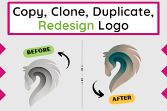 copy, clone, duplicate, redesign logo