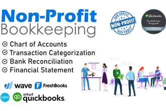 do bookkeeping for nonprofit, charity organizations