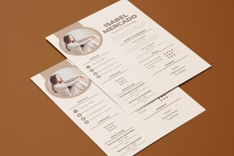 design minimalist and modern resume and CV design