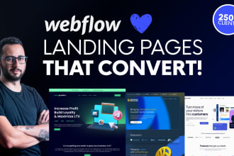 design and develop webflow landing pages that convert