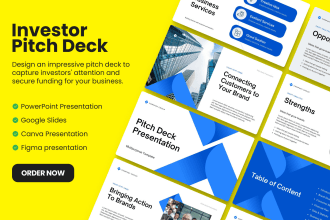 design a powerpoint presentation, pitch deck and google slides