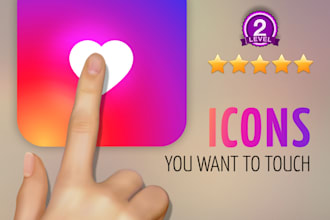 design a stunning app icon for you