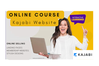 design online course website and membership kajabi website
