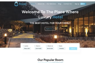 short term rental website, vacation rental website, property management website