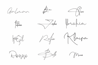 design digital signature, handwritten signature logo for rubber stamp, wax seal