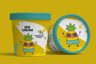 do great ice cream cup, packaging design