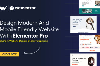 design a modern and custom website with elementor pro
